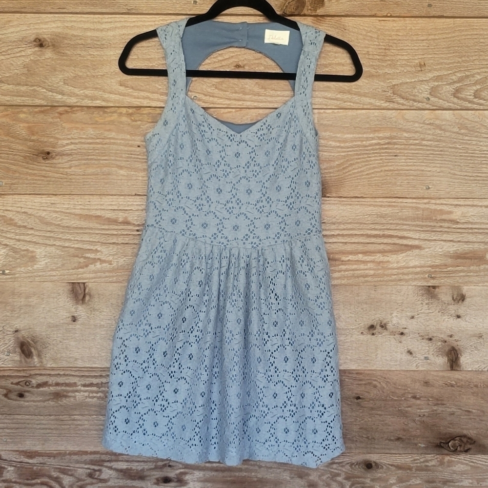 Gray Blue Lace Deletta Dress Size XSmall